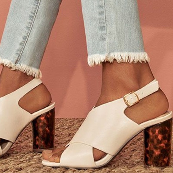 JUSTFAB Jayda Sling-Back Heeled Sandal- Bone - Picture 11 of 13